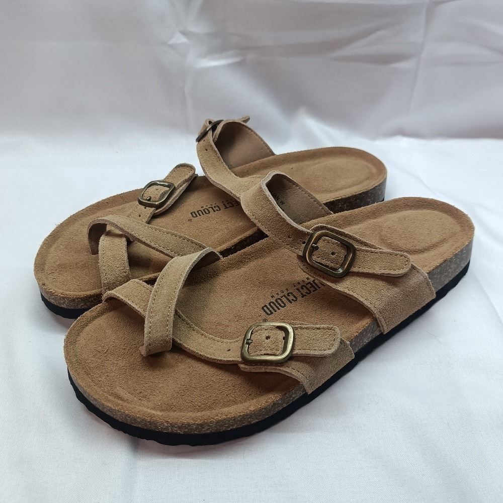 Project Cloud Lian Genuine Leather Sandals Womens 9M Slip On Comfort Casual‎